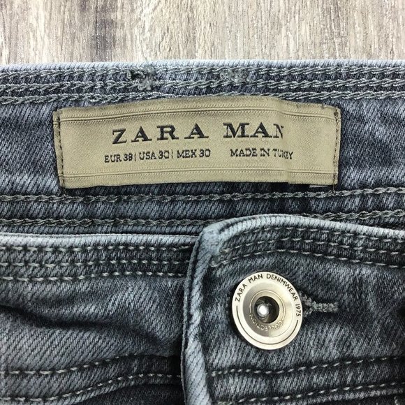 Zara Jeans Zara Man Black Mens Gray Jeans Size 3 Us Poshmark